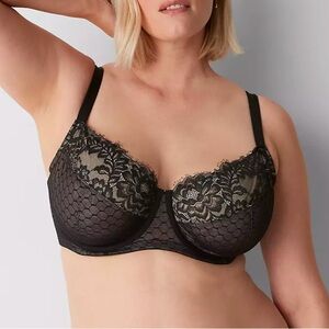 Cacique Unlined Lace 3 pc Cup Balconette